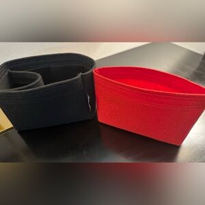 Samorga bag inserts red and black bundle of two